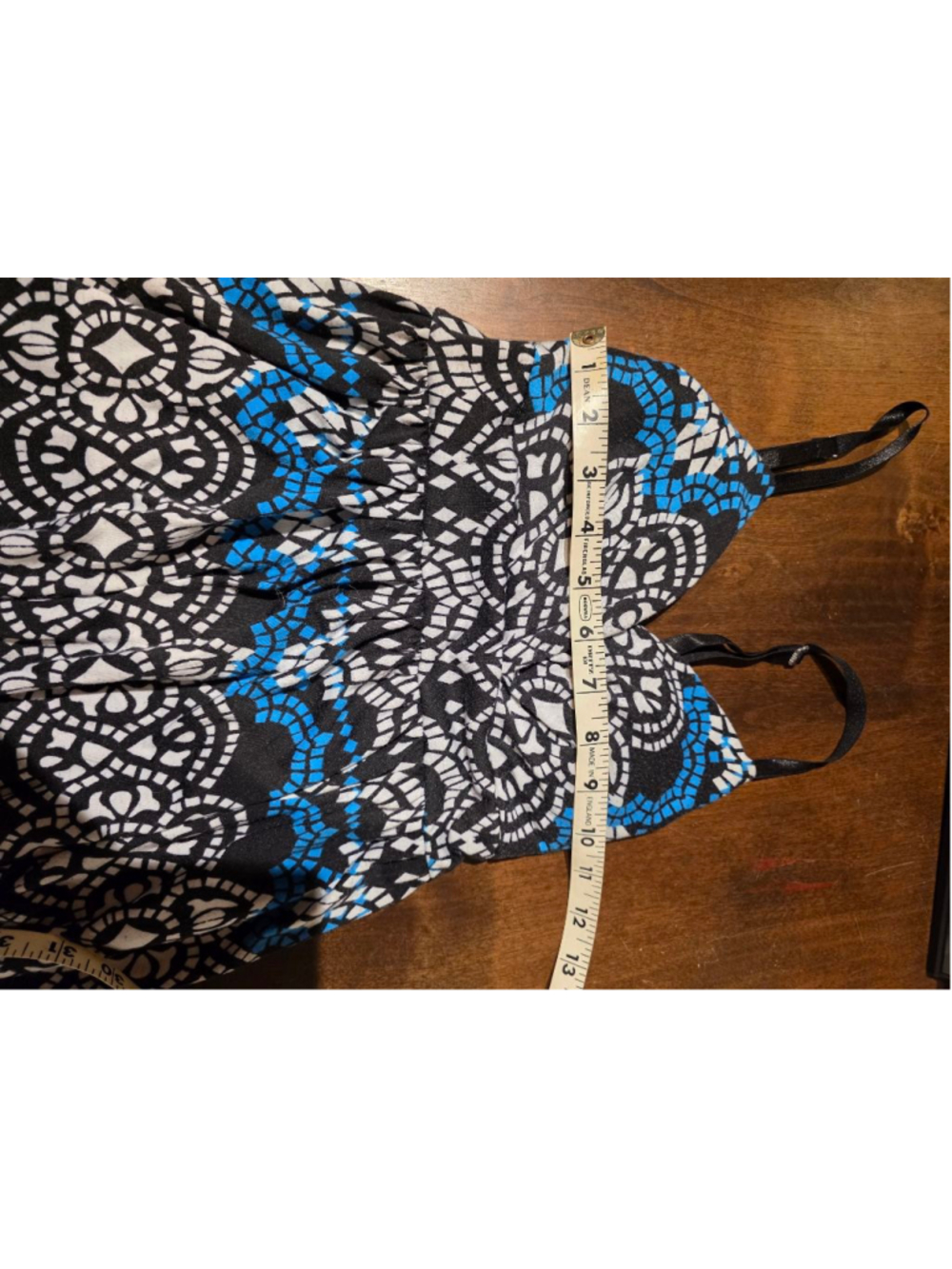 Women's Derek Heart Maxi Dress XS Black Blue Paisley - Picture 3 of 6